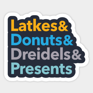 Favorite Hanukkah Things Sticker